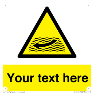 Custom Warning strong river flows